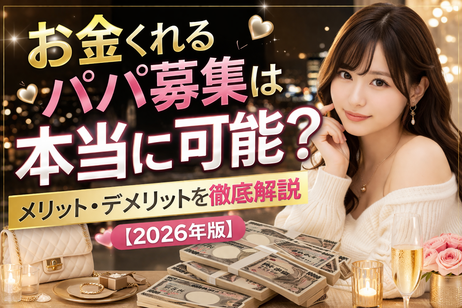 お金くれるパパ募集は本当に可能？メリットとデメリットを紹介【2026年版】